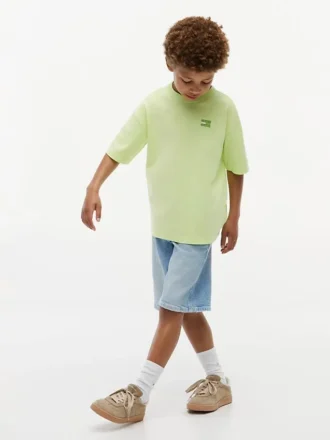 Kinder-T-Shirt mit tonalem Flaggenlogo