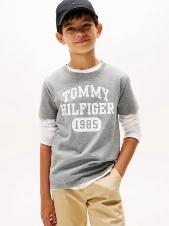 Kinder-T-Shirt mit Varsity-Logo