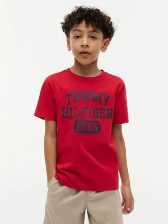 Kinder-T-Shirt mit Varsity-Logo