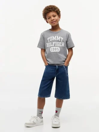 Kinder-T-Shirt mit Varsity-Logo