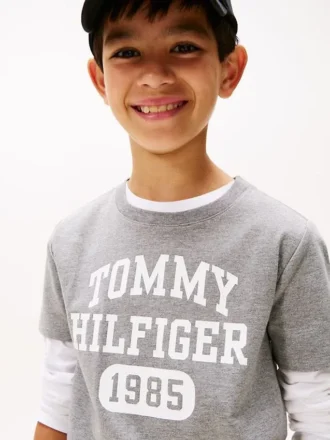 Kinder-T-Shirt mit Varsity-Logo