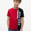 Kinder-T-Shirt mit vertikalem Colorblock-Logo