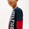 Kinder-T-Shirt mit vertikalem Colorblock-Logo Kinder-T-Shirt mit vertikalem Colorblock-Logo