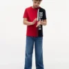 Kinder-T-Shirt mit vertikalem Colorblock-Logo