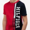 Kinder-T-Shirt mit vertikalem Colorblock-Logo