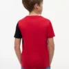 Kinder-T-Shirt mit vertikalem Colorblock-Logo