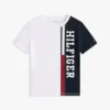Kinder-T-Shirt mit vertikalem Colorblock-Logo Kinder-T-Shirt mit vertikalem Colorblock-Logo