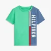 Kinder-T-Shirt mit vertikalem Colorblock-Logo Kinder-T-Shirt mit vertikalem Colorblock-Logo