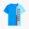 Kinder-T-Shirt mit vertikalem Colorblock-Logo Kinder-T-Shirt mit vertikalem Colorblock-Logo