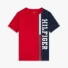 Kinder-T-Shirt mit vertikalem Colorblock-Logo