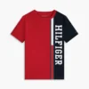 Kinder-T-Shirt mit vertikalem Colorblock-Logo