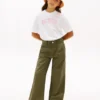 Kinderhose mit hoher Taille und weitem Bein Kinderhose mit hoher Taille und weitem Bein