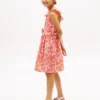 Kinderkleid mit Blumenmuster und Rüschen-Trägern
