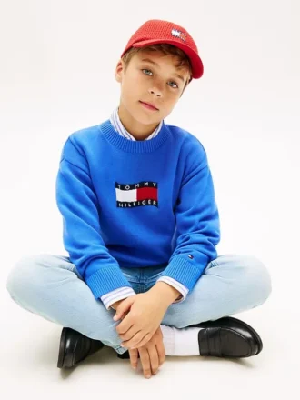 Kinderpullover mit Wavy-Flag-Logo