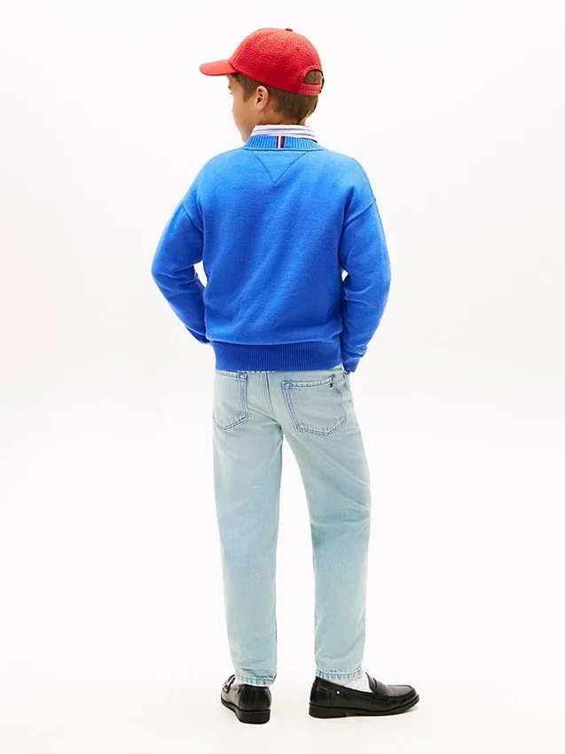Kinderpullover mit Wavy-Flag-Logo Kinderpullover mit Wavy-Flag-Logo