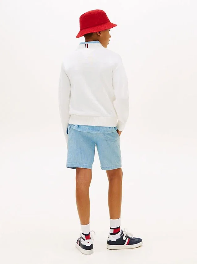 Kinderpullover mit Wavy-Flag-Logo Kinderpullover mit Wavy-Flag-Logo