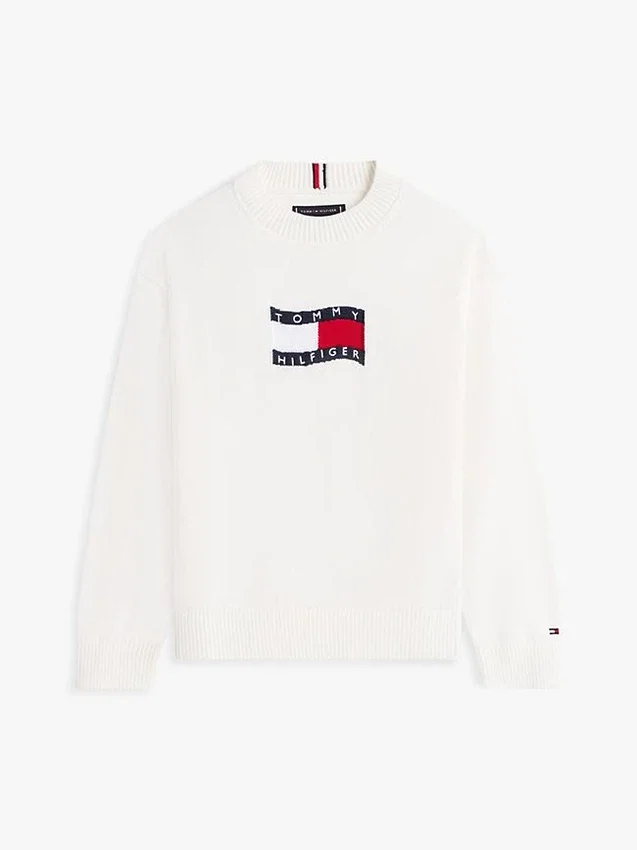 Kinderpullover mit Wavy-Flag-Logo Kinderpullover mit Wavy-Flag-Logo