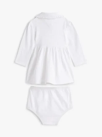 Langärmliges Stretch-Polo-Kleid für Babys