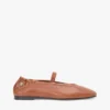 Leder-Ballerinas im Mary-Jane-Stil