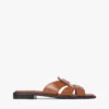 Leder-Penny-Loafer-Sandale Leder-Penny-Loafer-Sandale