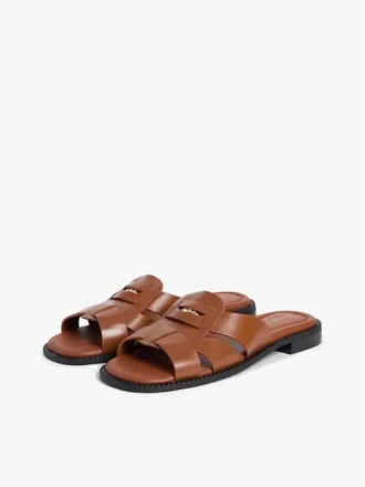 Leder-Penny-Loafer-Sandale