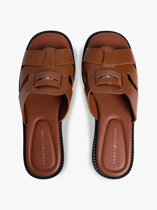 Leder-Penny-Loafer-Sandale Leder-Penny-Loafer-Sandale