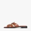 Leder-Penny-Loafer-Sandale Leder-Penny-Loafer-Sandale