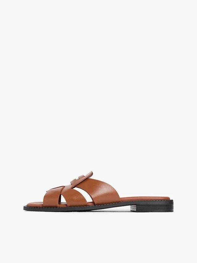 Leder-Penny-Loafer-Sandale Leder-Penny-Loafer-Sandale