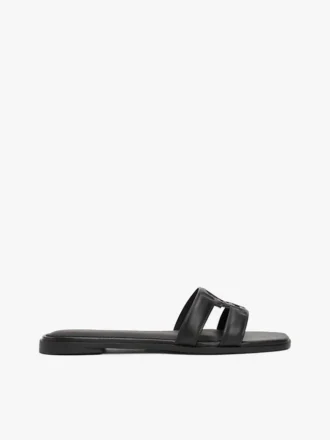 Leder-Sandale mit TH Monogram