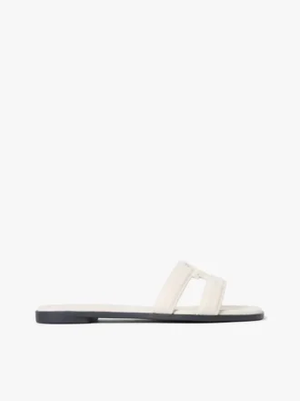 Leder-Sandale mit TH Monogram