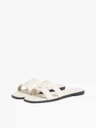 Leder-Sandale mit TH Monogram