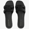 Leder-Sandale mit TH Monogram Leder-Sandale mit TH Monogram