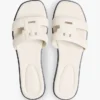 Leder-Sandale mit TH Monogram Leder-Sandale mit TH Monogram