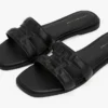 Leder-Sandale mit TH Monogram Leder-Sandale mit TH Monogram