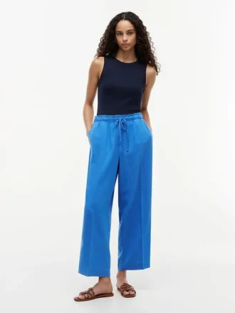 Leichte Pull-On-Hose aus Leinenmischung