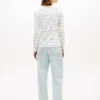 Leichtes T-Shirt mit U-Boot-Ausschnitt Leichtes T-Shirt mit U-Boot-Ausschnitt