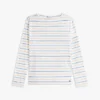 Leichtes T-Shirt mit U-Boot-Ausschnitt Leichtes T-Shirt mit U-Boot-Ausschnitt