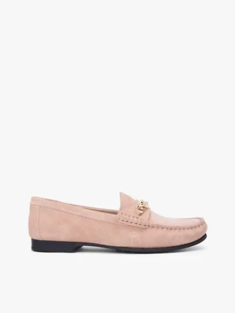 Loafer aus Wildleder mit Kettenverzierung
