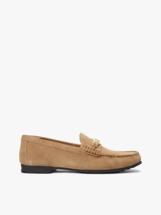 Loafer aus Wildleder mit Kettenverzierung