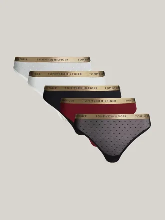 Logo-Tanga mit Bund, 5er-Pack