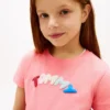 Mehrfarbiges T-Shirt mit Logo für Kinder