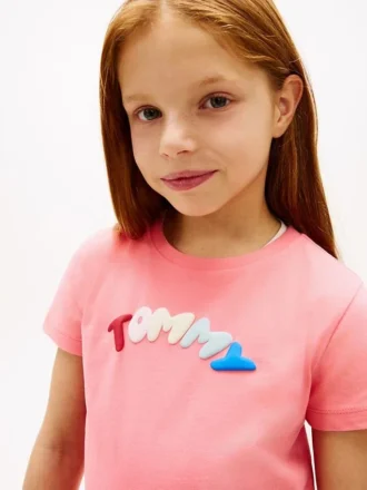 Mehrfarbiges T-Shirt mit Logo für Kinder