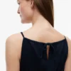 Midi-Kleid aus Leinenmischung mit Raffungen