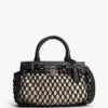 Mini-Tasche aus Makramee und Leder
