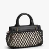 Mini-Tasche aus Makramee und Leder