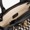 Mini-Tasche aus Makramee und Leder