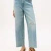 Moderne Jeans mit hoher Leibhöhe und weitem Bein Moderne Jeans mit hoher Leibhöhe und weitem Bein