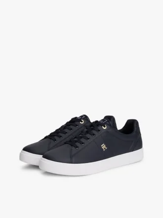 Monogram Heel Leather Court Sneaker