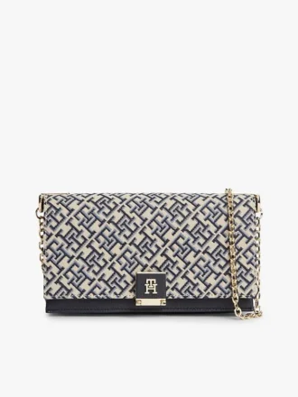 Monogramm-Verschluss Jacquard-Kette Umhängetasche Monogramm-Verschluss Jacquard-Kette Umhängetasche
