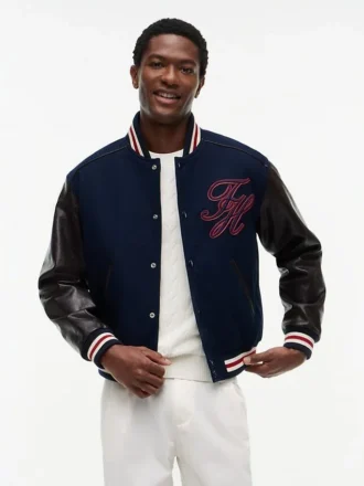 New York Label Mixed-Media-Jacke